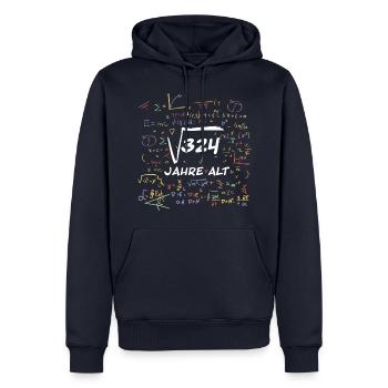 Mathe - Geburtstag - 18 Jahre - Männer Premium Bio Hoodie - Navy - Vorne - Nico (187cm)