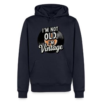 I'm Not Old, I'm Vintage - Männer Premium Bio Hoodie - Navy - Vorne - Nico (187cm)