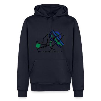 Wien Vienna city map - Männer Premium Bio Hoodie - Navy - Vorne - Nico (187cm)