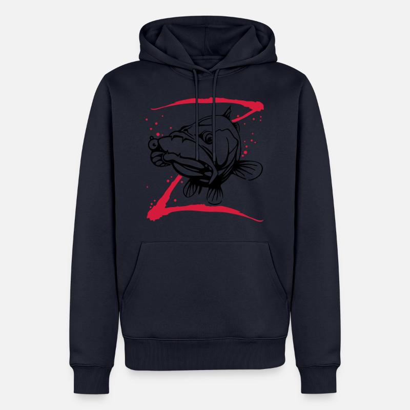Z comme zander - Sweat à capuche Premium bio Homme - bleu marine