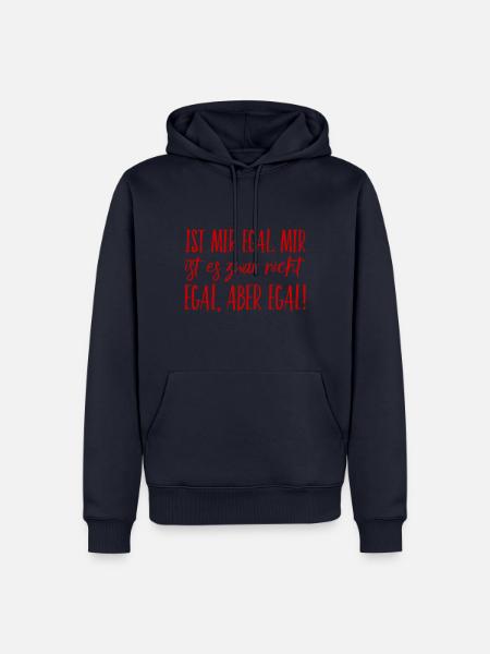 es ist mir egal - Männer Premium Bio Hoodie - Navy
