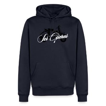 Sei Giorni 6-Tages Rallye Schaltroller 2Takt Italy - Männer Premium Bio Hoodie - Navy - Vorne - Nico (187cm)