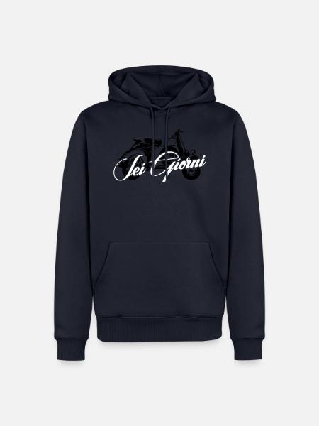 Sei Giorni 6-Day Rally Shifter Scooter 2Stroke Italy - Men’s Premium Organic Hoodie - navy