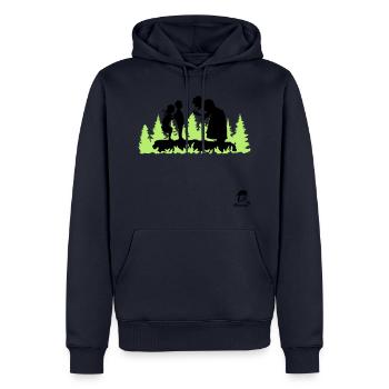 Hansel and Gretel in the Witch Forest - Men’s Premium Organic Hoodie - navy - Front - Nico (187cm)