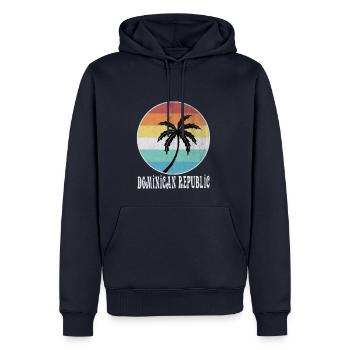République dominicaine - Sweat à capuche Premium bio Homme - bleu marine - Devant - Nico (187cm)
