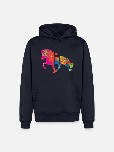 Tölter 2 Farbkleckse - Männer Premium Bio Hoodie - Navy