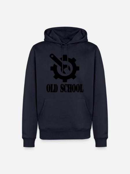 Alte Schule - Männer Premium Bio Hoodie - Navy