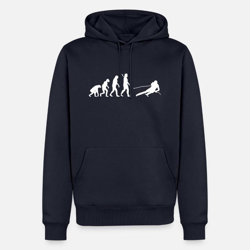 Evolution Alpine Ski - Männer Premium Bio Hoodie - Navy
