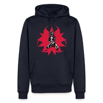 Fetish Girl - Männer Premium Bio Hoodie - Navy - Vorne - Nico (187cm)