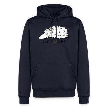 Schlaf wie das Schaf - Männer Premium Bio Hoodie - Navy - Vorne - Nico (187cm)