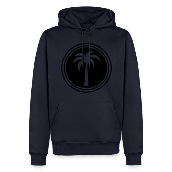palme symbol - Männer Premium Bio Hoodie - Navy - Vorne - Nico (187cm)