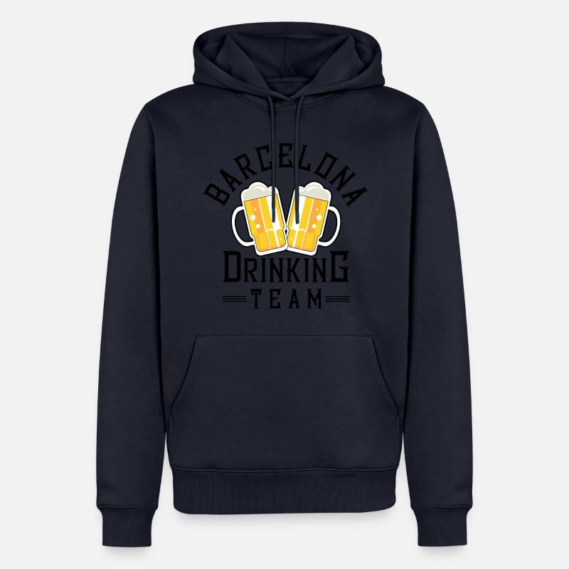 Équipe de boisson de Barcelone - Sweat à capuche Premium bio Homme - bleu marine