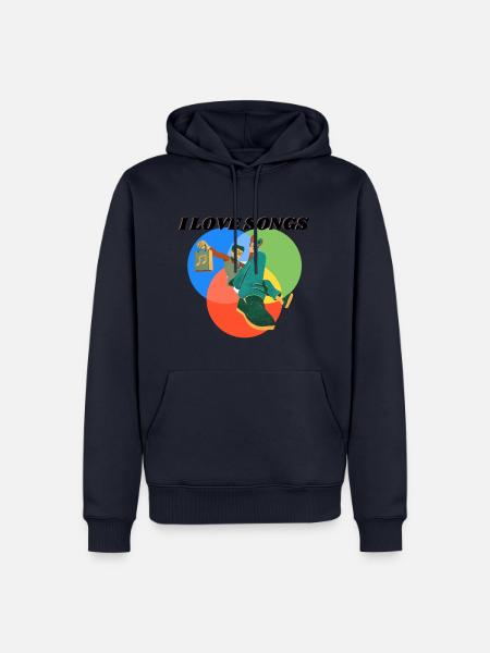 I LIKE SONGS - Männer Premium Bio Hoodie - Navy
