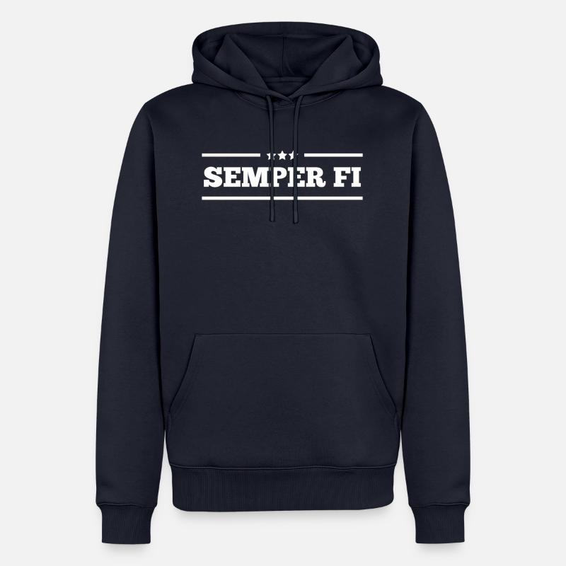 SEMPER FI - Männer Premium Bio Hoodie - Navy