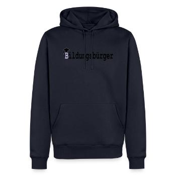 Education Buerger - Men’s Premium Organic Hoodie - navy - Front - Nico (187cm)