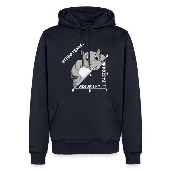 Hippotenuse Cool Fun Shirt Pythagoras Mathe Lovers - Männer Premium Bio Hoodie - Navy - Vorne - Nico (187cm)