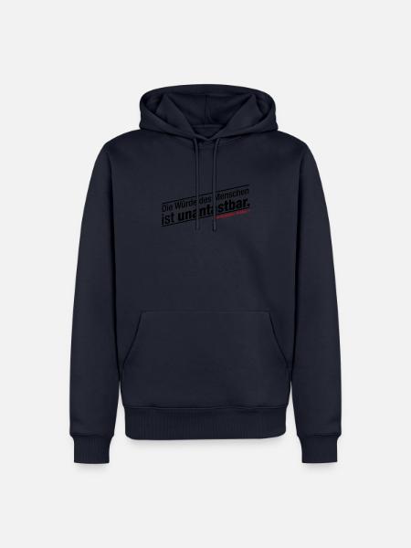 Grundgesetz Die Würde des Menschen ist unantastbar - Männer Premium Bio Hoodie - Navy
