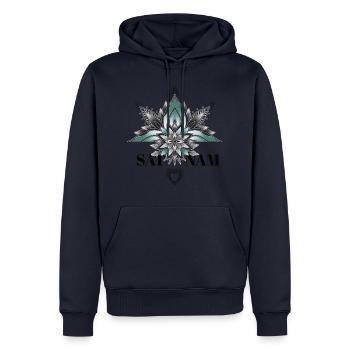 Sat Nam - Men’s Premium Organic Hoodie - navy - Front - Nico (187cm)
