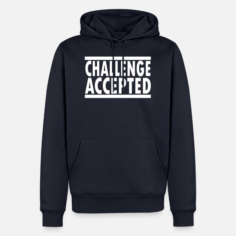 Challenge Accepted - Männer Premium Bio Hoodie - Navy