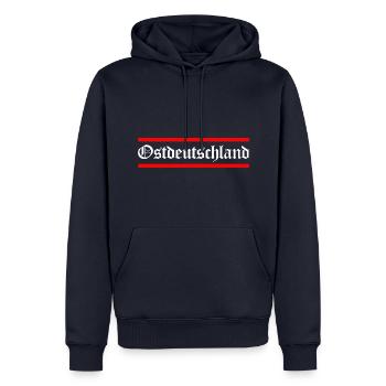Ostdeutschland DDR Ossi Osten - Männer Premium Bio Hoodie - Navy - Vorne - Nico (187cm)