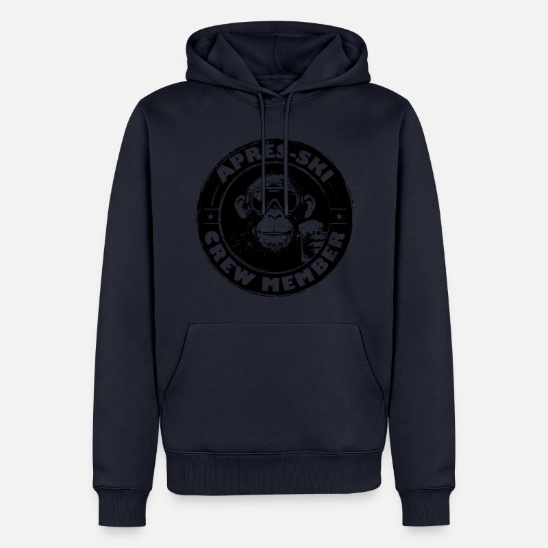 Affe Apres Ski Team Spruch - Männer Premium Bio Hoodie - Navy