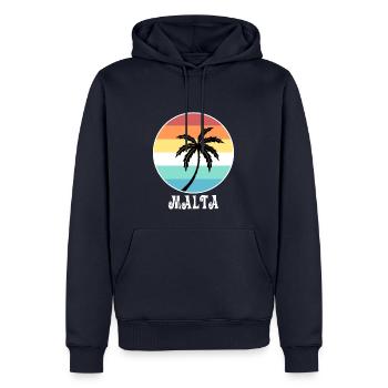 Malta - Männer Premium Bio Hoodie - Navy - Vorne - Nico (187cm)