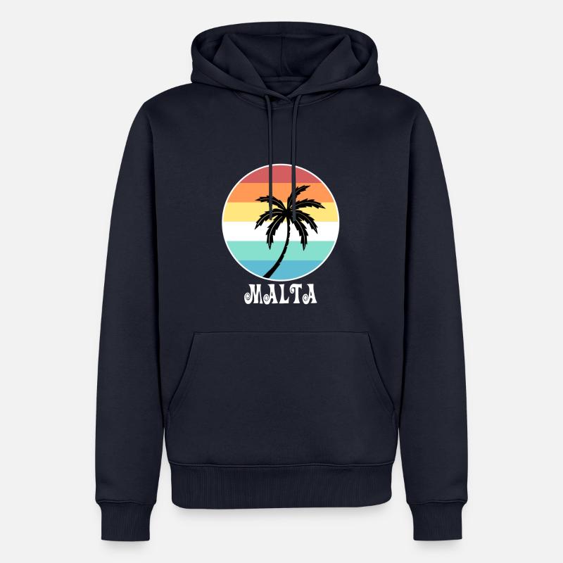 Malta - Männer Premium Bio Hoodie - Navy