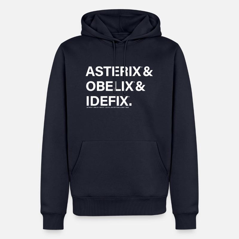 Astérix & Obélix & Idéfix Écriture - Sweat à capuche Premium bio Homme - bleu marine