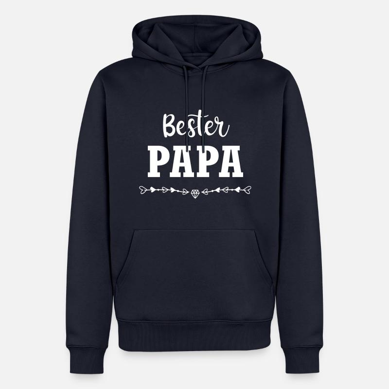 Bester Papa - Männer Premium Bio Hoodie - Navy