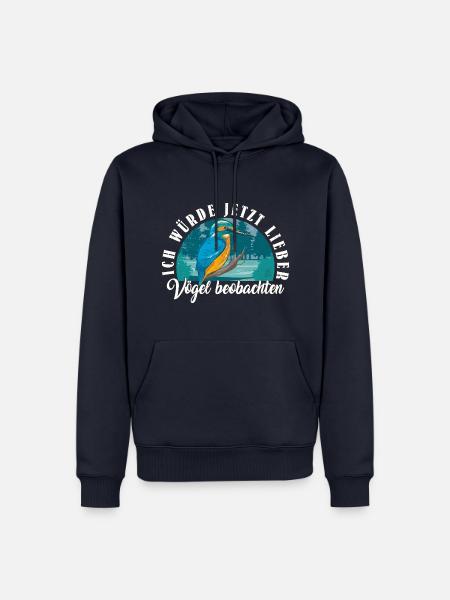 Ich Würde Jetzt Lieber Vögel Beobachten - Männer Premium Bio Hoodie - Navy