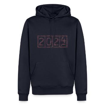 Digital New Year Shift - Men’s Premium Organic Hoodie - navy - Front - Nico (187cm)