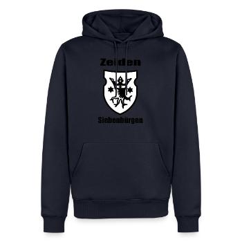 Zeiden in Siebenbürgen - Männer Premium Bio Hoodie - Navy - Vorne - Nico (187cm)