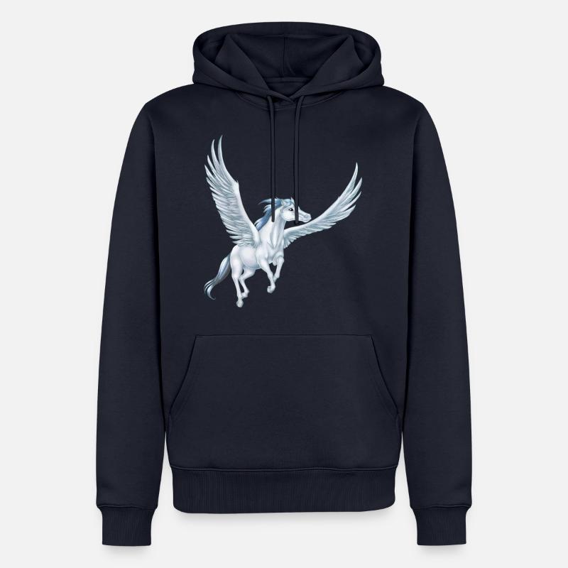 Pegasus 12 (remake de 3) - Sweat à capuche Premium bio Homme - bleu marine
