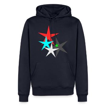 Star Star - Sweat à capuche Premium bio Homme - bleu marine - Devant - Nico (187cm)