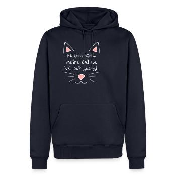 Ich kann nicht meine Katze hat nein gesagt 2 - Männer Premium Bio Hoodie - Navy - Vorne - Nico (187cm)