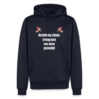 lustige Single Sprüche - Männer Premium Bio Hoodie - Navy - Vorne - Nico (187cm)
