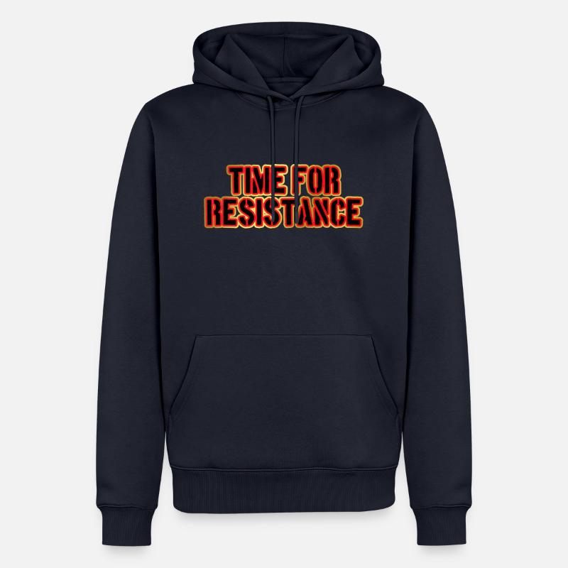 time for resistance - Sweat à capuche Premium bio Homme - bleu marine