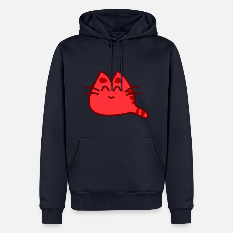 chat doux - Sweat à capuche Premium bio Homme - bleu marine