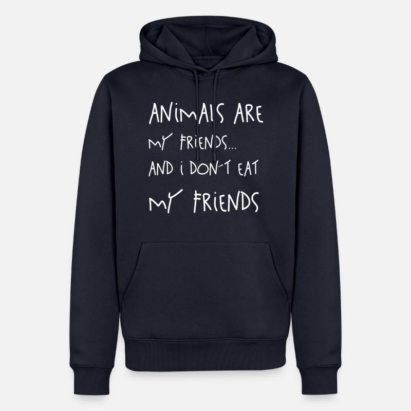 Les animaux sont mes amis - Sweat à capuche Premium bio Homme - bleu marine