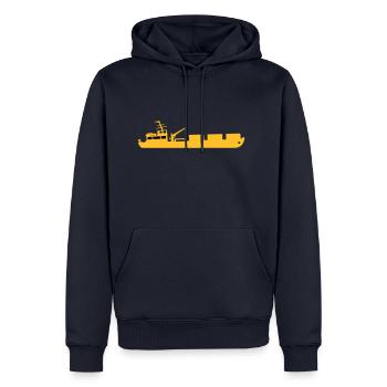 Boat cargo ship ship two-color - Men’s Premium Organic Hoodie - navy - Front - Nico (187cm)