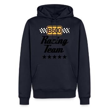 B500 Racing Team - Sweat à capuche Premium bio Homme - bleu marine - Devant - Nico (187cm)
