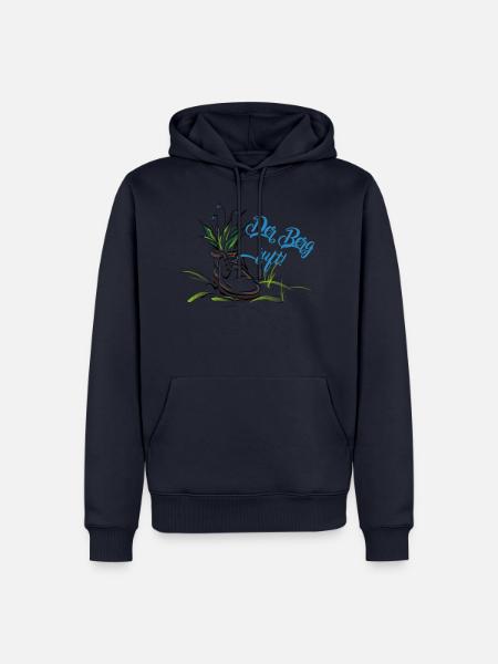 Der Berg ruft - Männer Premium Bio Hoodie - Navy