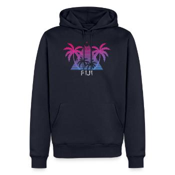 Fiji - Sweat à capuche Premium bio Homme - bleu marine - Devant - Nico (187cm)