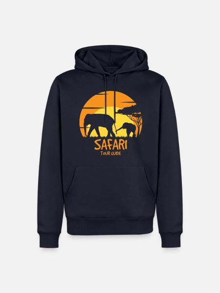 Safari Reiseführer - Männer Premium Bio Hoodie - Navy