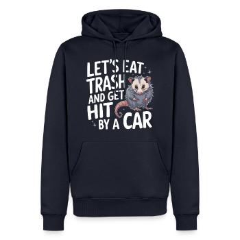 Opossum Possum Tier - Männer Premium Bio Hoodie - Navy - Vorne - Nico (187cm)