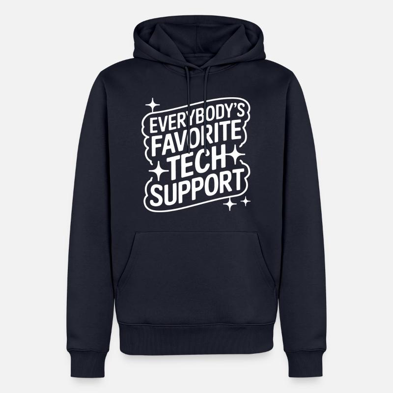 Technischer Support Computerfreak Nerd - Männer Premium Bio Hoodie - Navy