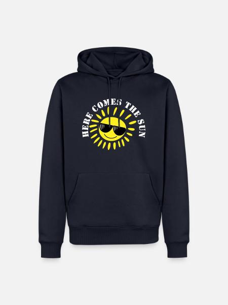 HERE COMES THE SUN - SUNSHINE - SUMMER - Männer Premium Bio Hoodie - Navy