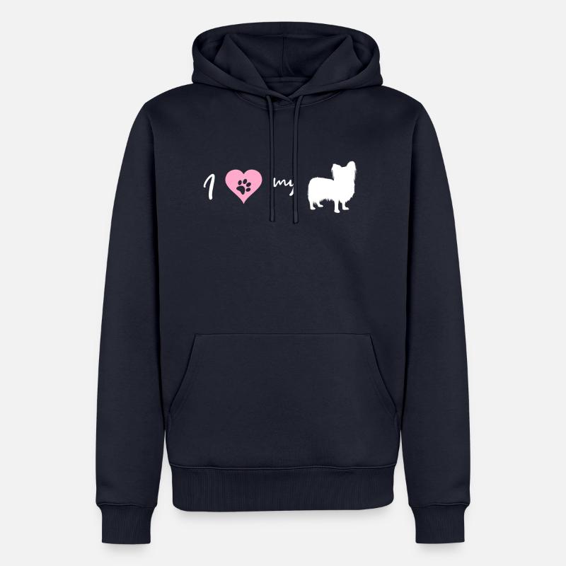 Papillon - Männer Premium Bio Hoodie - Navy