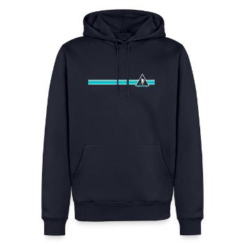 Squash - Männer Premium Bio Hoodie - Navy - Vorne - Nico (187cm)