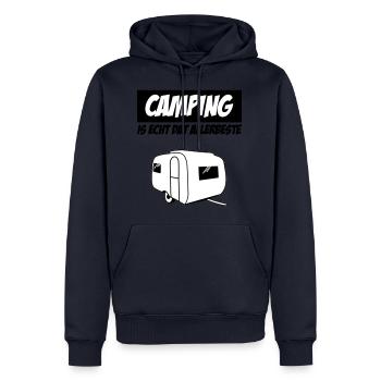 Camping Is Echt Dat Allerbeste - Männer Premium Bio Hoodie - Navy - Vorne - Nico (187cm)